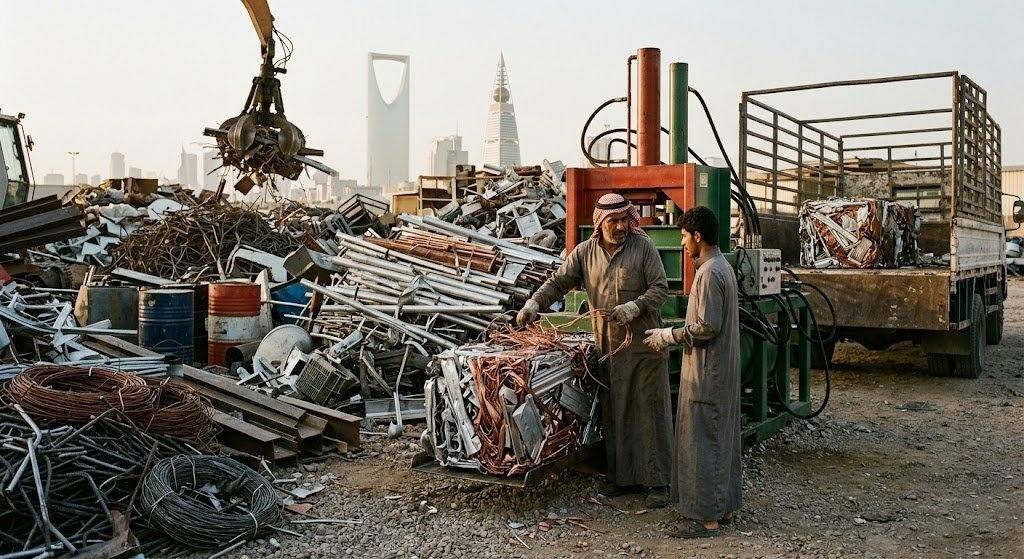 فريق عمل محترف يقوم بجمع وفرز السكراب والخردة المعدنية بدقة وأمان ضمن خدمات شراء سكراب حي السامر بجدة لضمان التخلص الآمن منها والمحافظة على نظافة البيئة وراحة العملاء.