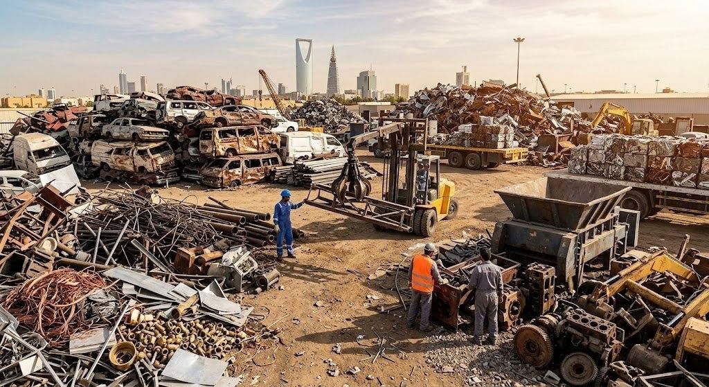 فريق عمل محترف يقوم بتقييم ونقل السكراب والخردة المعدنية بدقة وأمان باستخدام أحدث المعدات ضمن خدمات شراء سكراب حي البوادي لضمان تقديم أفضل الأسعار وراحة العملاء.